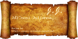 Jánosi Julianna névjegykártya